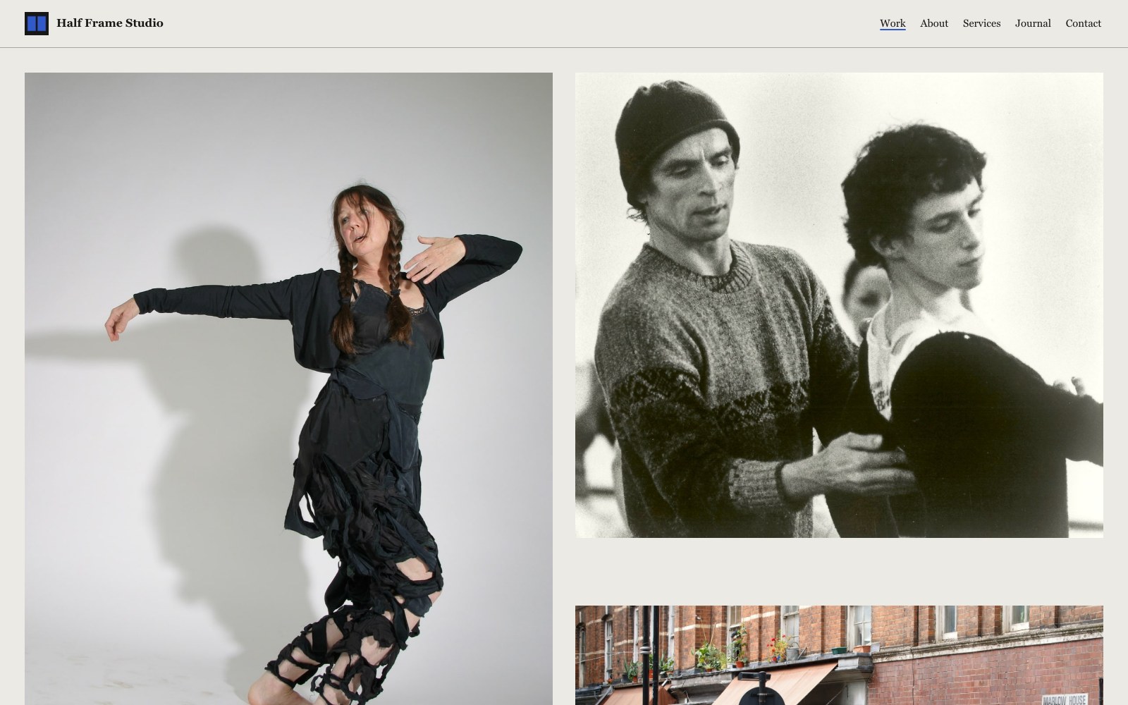 Half Frame photography website template preview