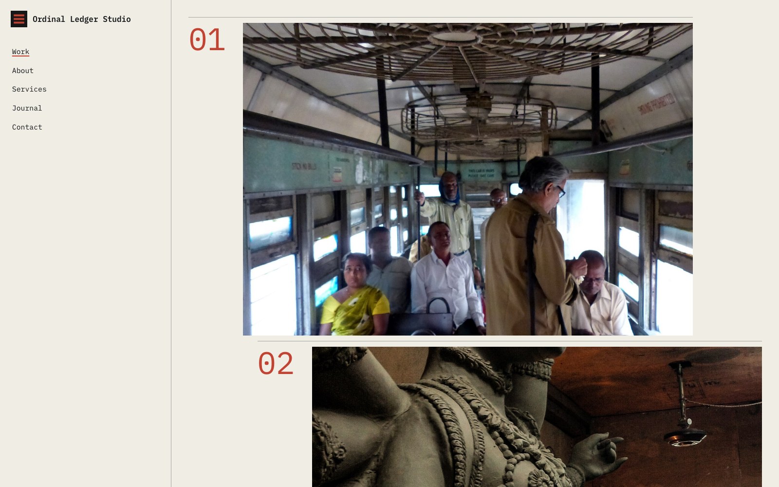 Ordinal Ledger photography website template preview