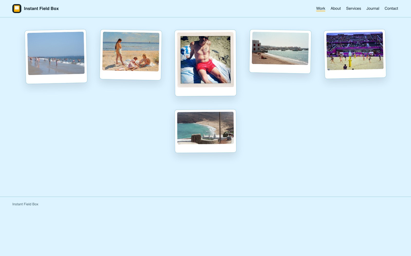 Instant Field photography website template preview