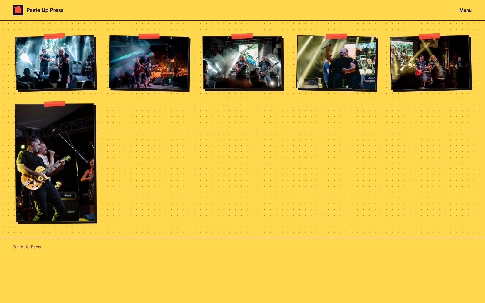 Paste Up photography website template preview