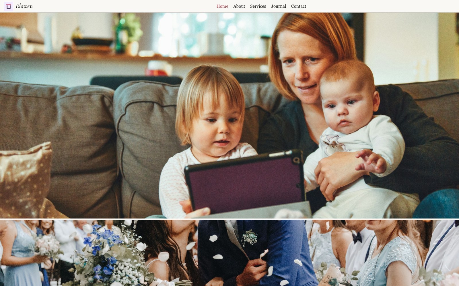 Altar Span photography website template preview