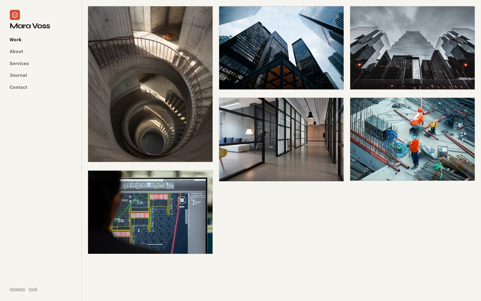 The Rivet Atlas photography website template running on Flickks